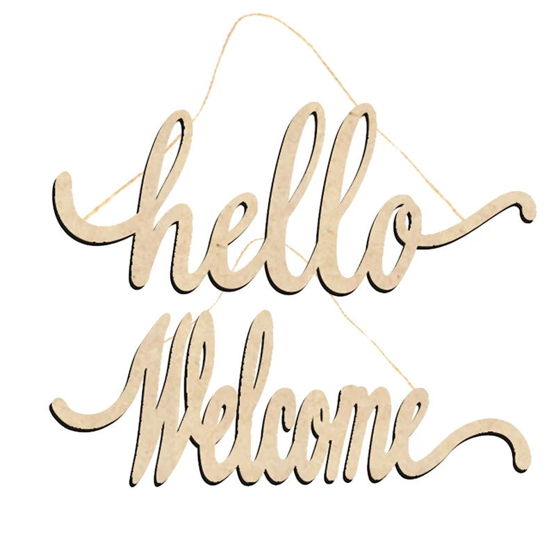 

2Pcs Wooden Brief Decorative Simple Portable Wooden Door Hangers Door Sign Listing for Home Restaurant Office Hotel
