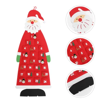 

1 Pc Christmas Advent Calendar Christmas Countdown Calendar Christmas Felt Calendar Decor for Office