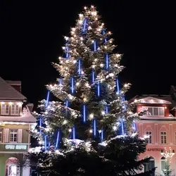 Светодиодный Строка Рождественские огни/новогоднее; Рождественское дерево метеоритный дождь Декор светодиодный гирлянды