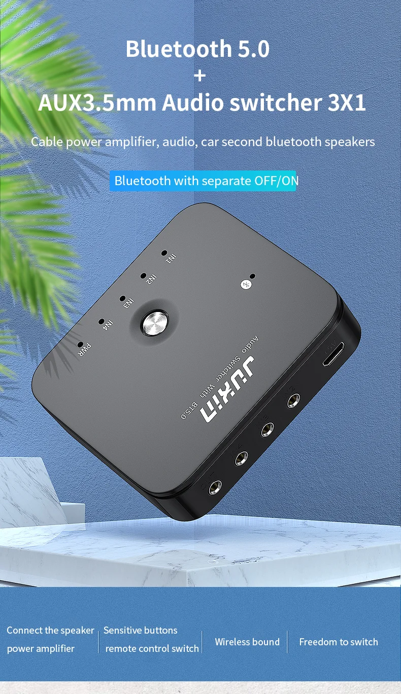 bluetooth 5.0, receptores de áudio, controle remoto infravermelho