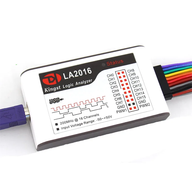 LA2016 USB Logic Analyzer 200M max sample rate,16Channels,10B samples