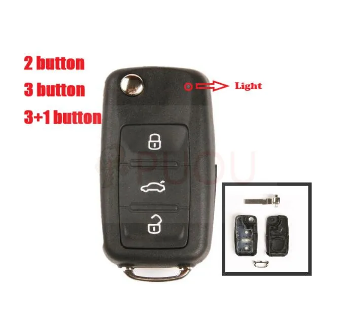 

2 3 4 Buttons Flip Folding Car Remote Key Shell For vw Volkswagen Golf Mk6 Tiguan Polo Passat CC SEAT Skoda Octavia Blank Case