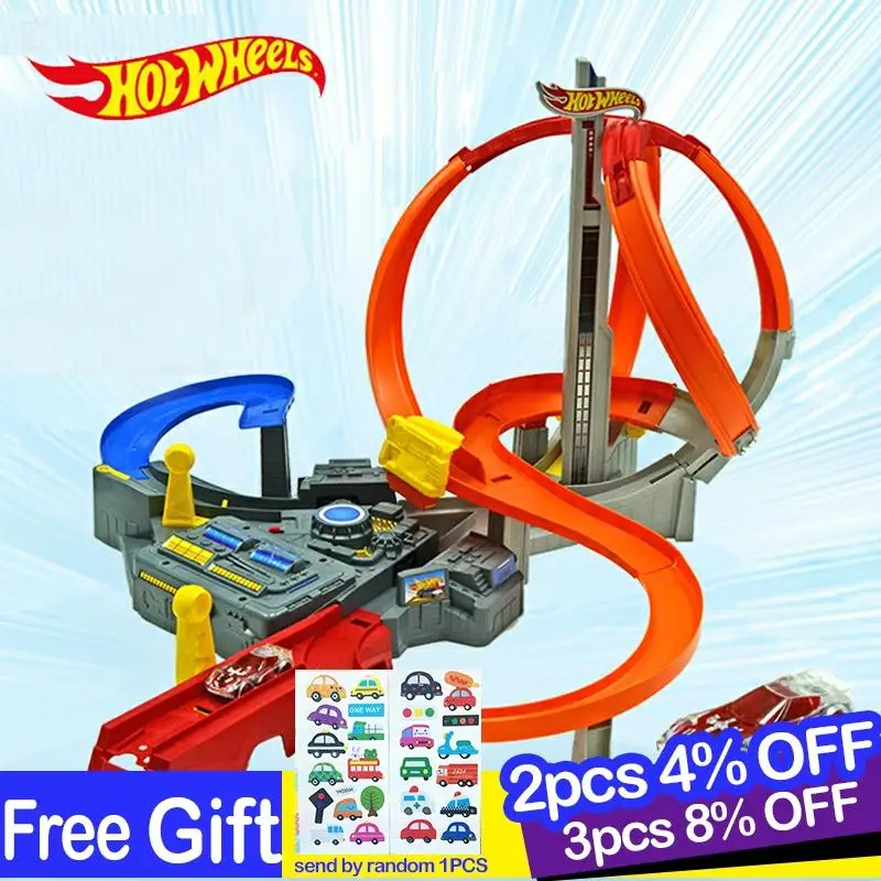 Горячие колеса круглый трек игрушка квадратный город миниатюрный автомобиль