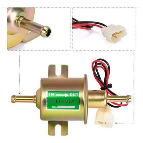 12V/24V 범용 전기 연료 펌프 저압 볼트 고정 와이어 디젤 가솔린 HEP-02A 자동차 기화기 오토바이 ATV 4