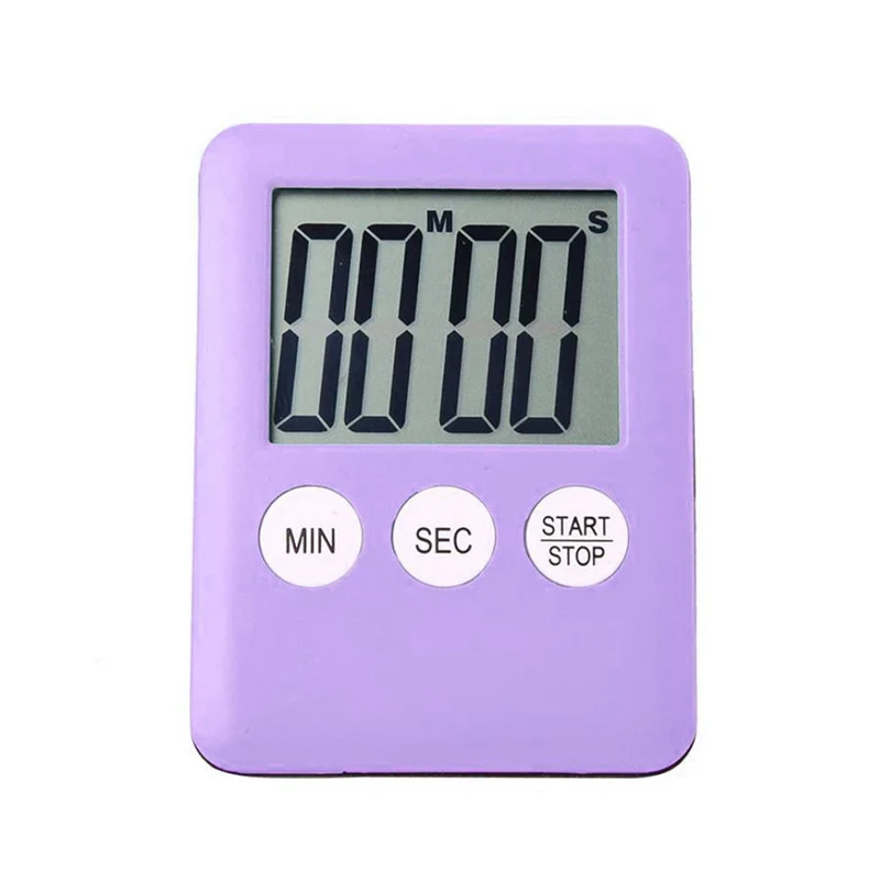 Super Thin LCD Digital Screen Kitchen Timer Square Cooking Count Up Countdown Alarm Sleep Stopwatch Temporizador Clock