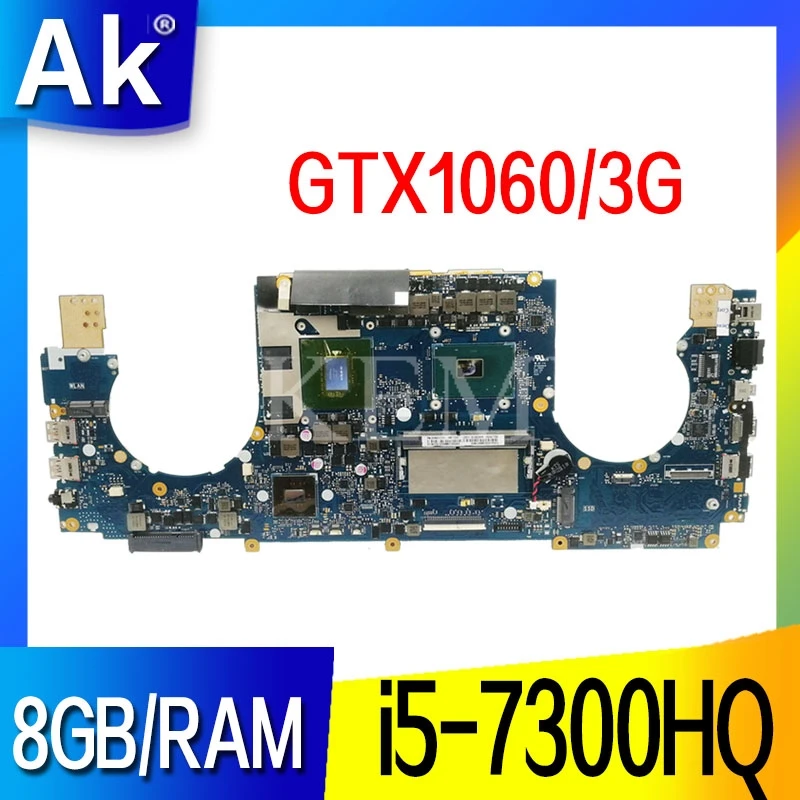 GL502VMK материнская плата REV: 2,0 для ASUS GL502VM GL502VML материнская плата для ноутбука HM170 i5-7300HQ GTX1060/3g 8 ГБ/ram протестирована в целости и сохранности