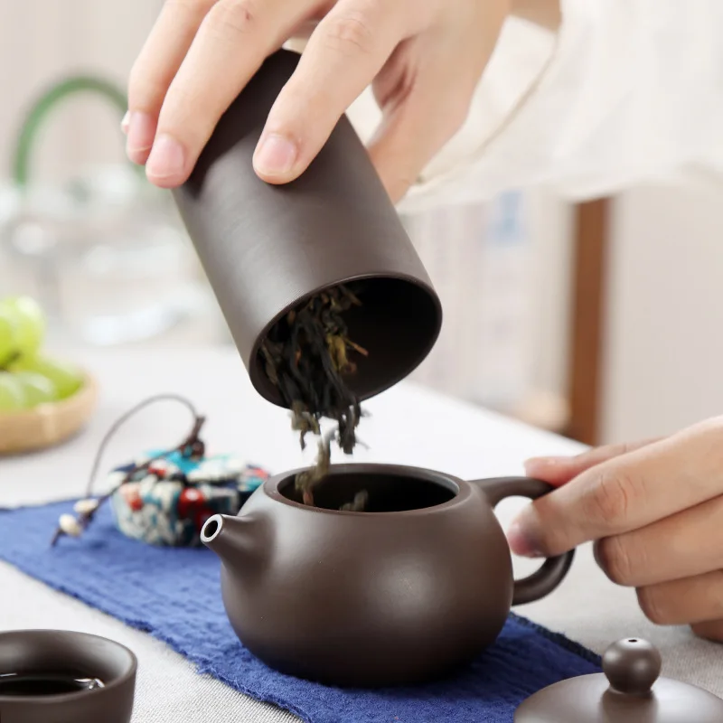 Портативный керамический чайный набор кунг-фу для домашнего путешествия набор чашек