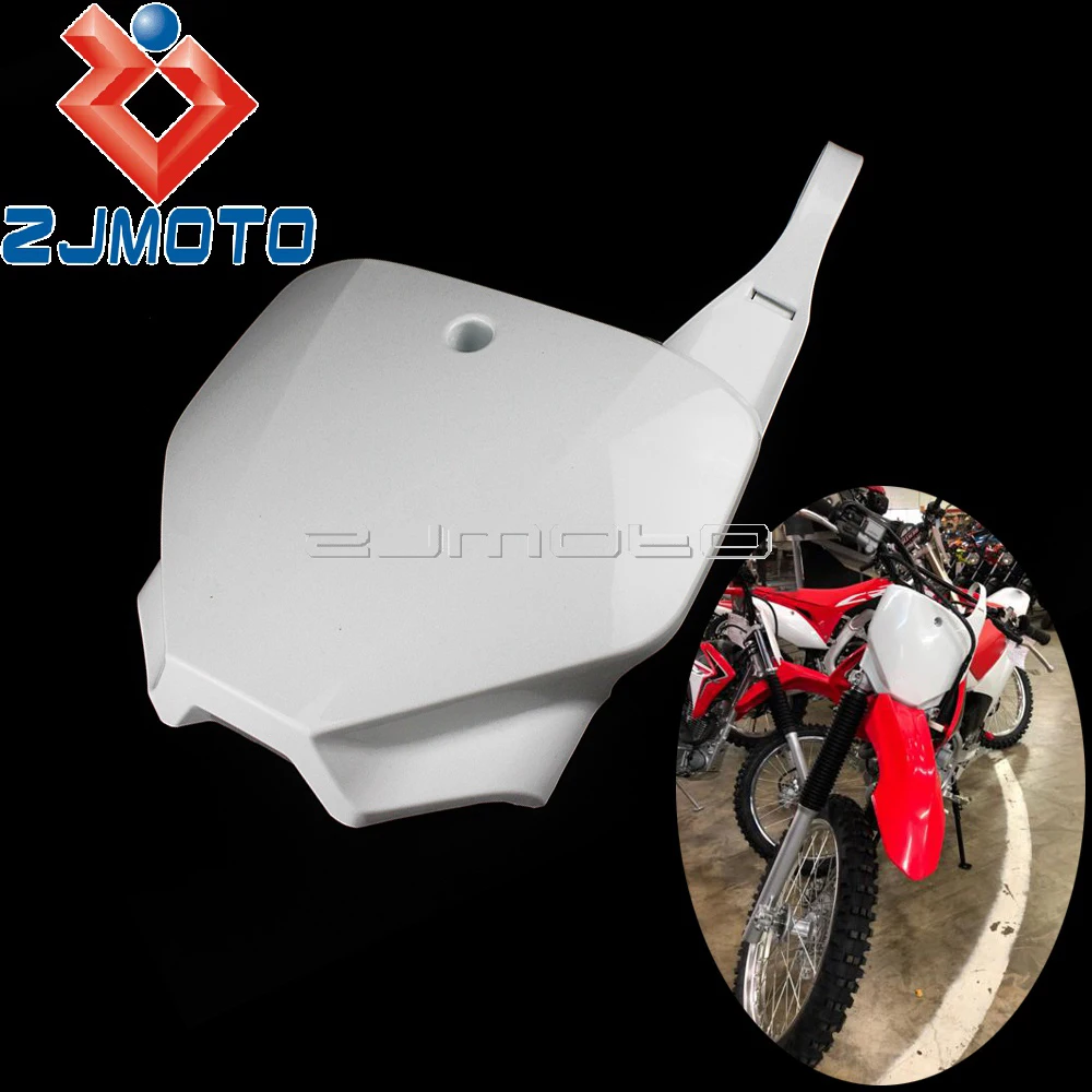 Мотокросс Белый Передний Номерной Знак на заказ для Honda CRF150F CRF230F 2003-2019