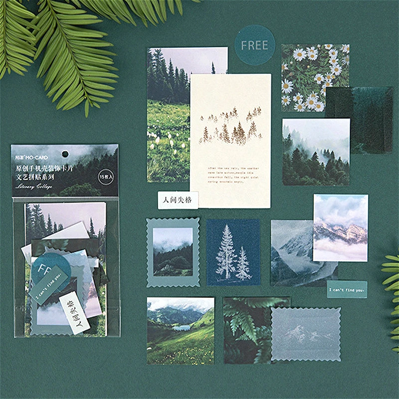 

15pcs Photography Sticker Sky Moon Decoration Album Diary Journal Scrapebook Laptop Suitcase Phone Case Paper Stationery Gift