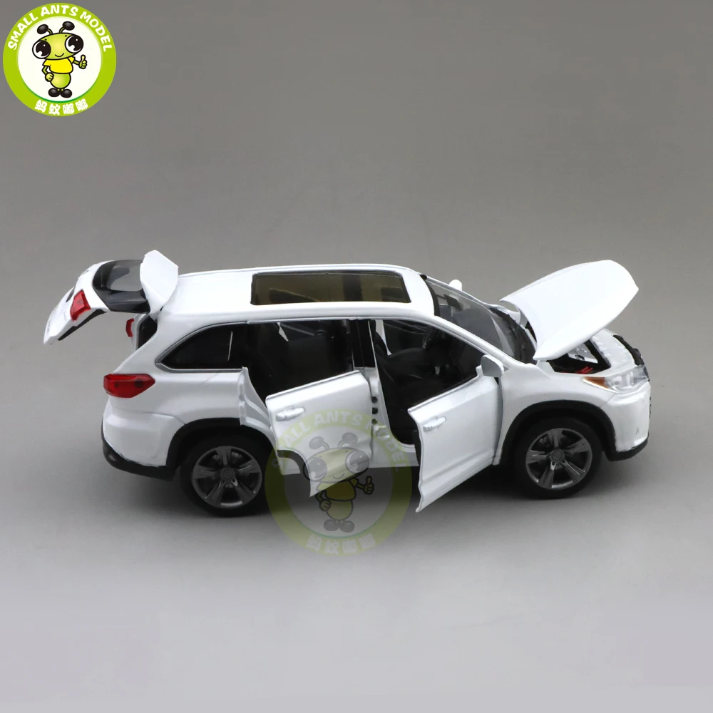 1/32 JACKIEKIM Highlander SUV Diecast Metal Model CAR Toys for kids children Sound Lighting Pull Back gifts