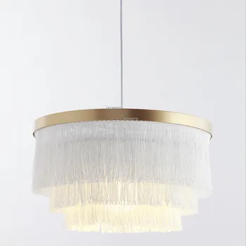 

NEW Nordic LED Pendant Lights Light Luxury Dining Room Fringed Decoration Pendant Lamp Creative Living Room Pendant Hanging Lamp