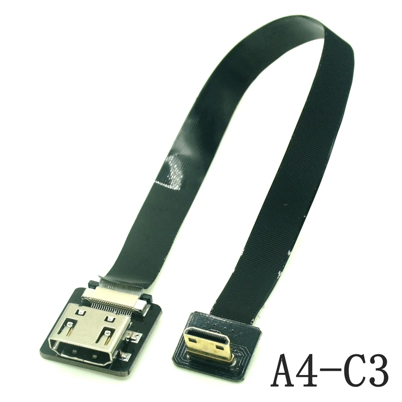 FPV Micro HD-Mini 90-Degree Adapter FPC Ribbon HDMI Cable - 20pin Plug Connector, Various Lengths Description Image.This Product Can Be Found With The Tag Names Computer Cables Connecting, Computer Peripherals, Degree adapter, PC Hardware Cables Adapters