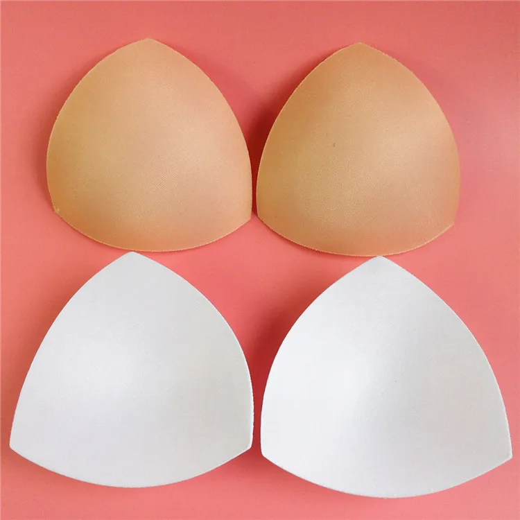 

Flymokoii 1 Pair/Lot Women Intimates Accessories Triangle Sponge Swimsuit Breast Push Up Padding Chest Enhancers Bra Foam Insert