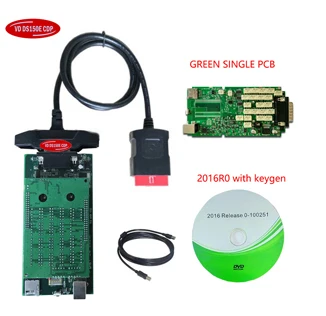 without Bluetooth obd сканер для delphis vd ds150e cdp 2015R3/16R0 bluetooth obd2 автомобильный грузовик диагностический инструмент с зеленым одноплатным - Цвет: without Bluetooth
