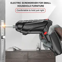 Destornillador eléctrico multifuncional, juego de destornillador eléctrico recargable, miniherramienta de batería de litio para el hogar