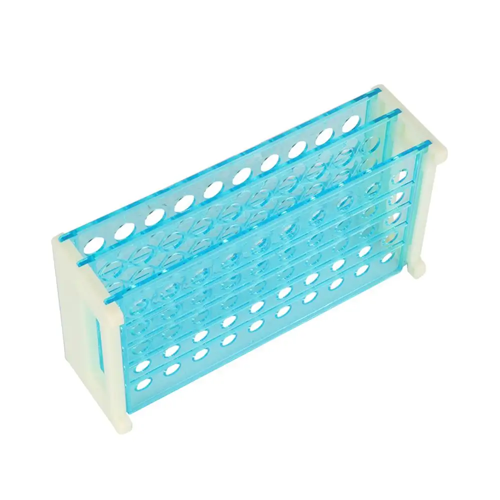 Plastic 50 Holes 13mm Centrifugal Test Tube Holder Test Tubing Rack Holder Laboratory School Supply Lab Equipment