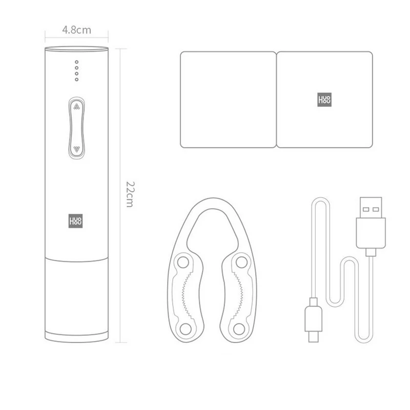 Xiaomi Mijia Huohou автоматическая открывалка для бутылок красного вина Электрический штопор фольга резак пробковый инструмент для Xiaomi умный дом наборы