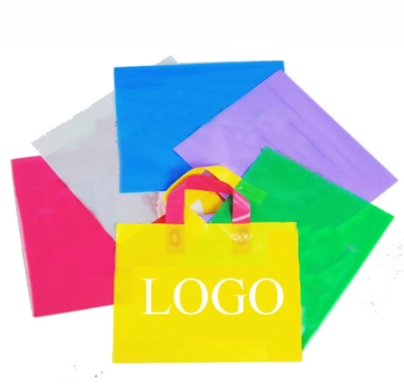 

20 pcs Plastic Gift bags storage Bags with handle for accessories/clothes/shoes accept accept print custom Logo available