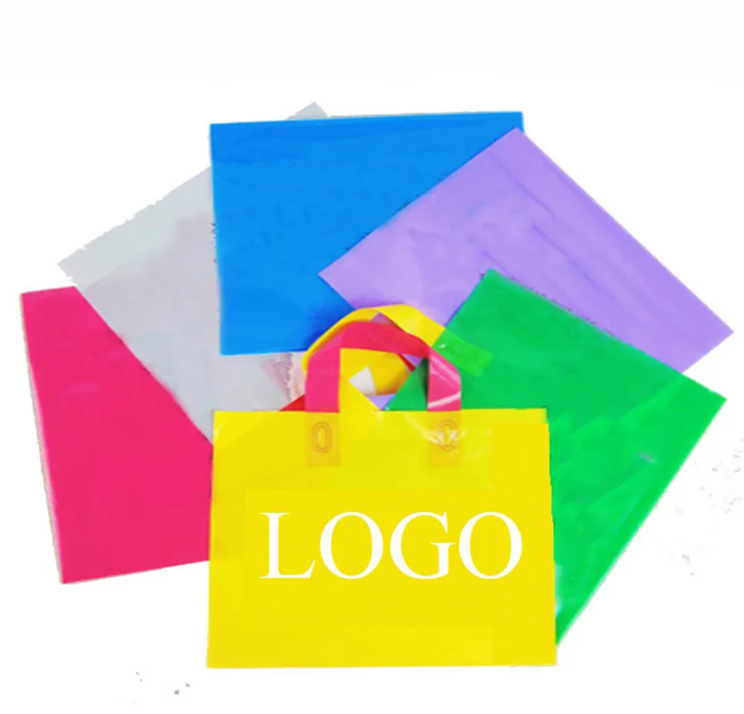

20 pcs Samll large Plastic Packaging Bag With Handle Shopping Bag For Birthday party Gift Package Small Gift packing Bag