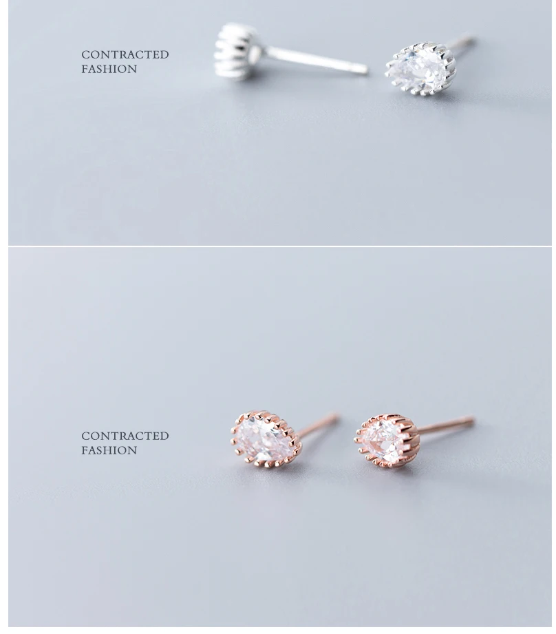 Hot Waterdrop Stud Earring For Women Cubic Zirconia Sterling Silver oorbellen Fashion Brincos pendientes Bijoux boucle d'oreille (5)