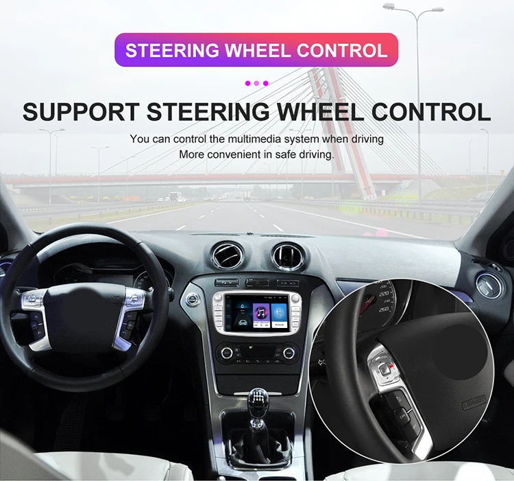 Podofo Android 8.1 GPS Car Radios 2 Din Car Multimedia player 7'' Audio DVD Player For FordFocusS-MaxMondeo 9GalaxyC-Max (7)