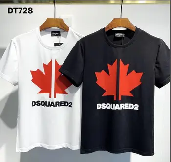 

Fashion casual classic short-sleeved maple leaf print T-shirt men/women summer 2020 style DT728