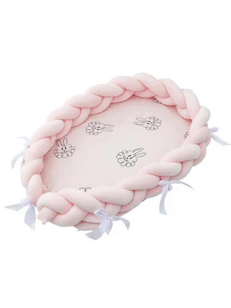 Детская переносная кроватка-колыбель из хлопка, дышащая гипоаллергенная Мягкая кроватка для новорожденных, как для фотосессии, аксессуары для детской кроватки