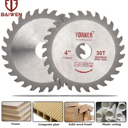 100mm lâmina de serra circular lâmina de corte de madeira carboneto derrubado disco de corte para ângulo moedor 20mm buraco 30 dentes