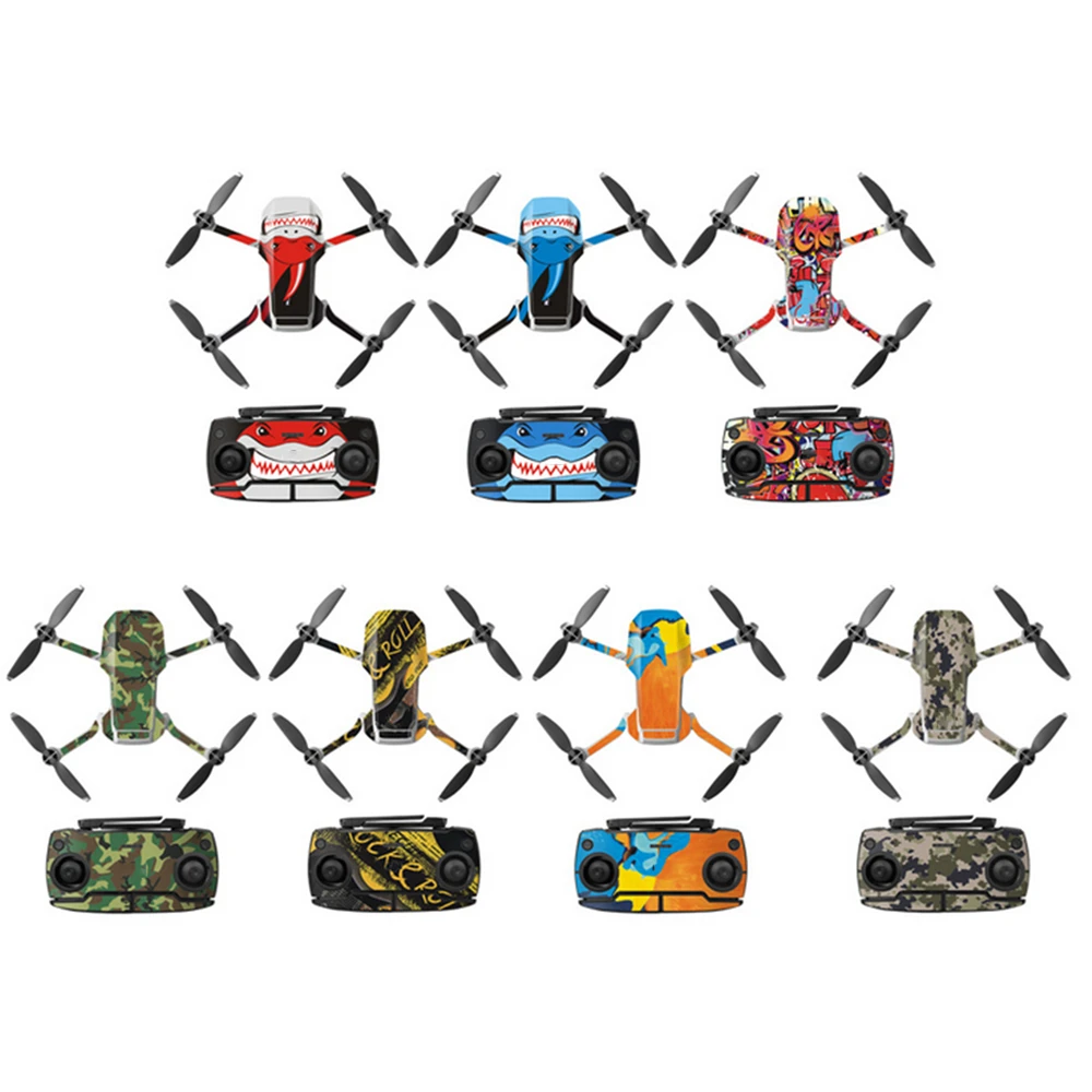Buy Waterproof Protective Film Decal Colorful Full Cover PVC Drone and Controller Stickers for Mavic Mini Drone Accessories
