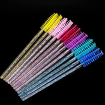 

300 Pack Multicolor Disposable Eyelash Mascara Brushes Wands Applicator Makeup Brush Kits, Ran Color