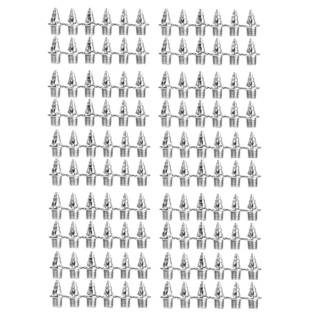 120pcs Premium 8mm Xmas Tree Spikes Short Spikes Steel Replacement for Track & Field Shoes Athletic Running Shoes Silver Color 