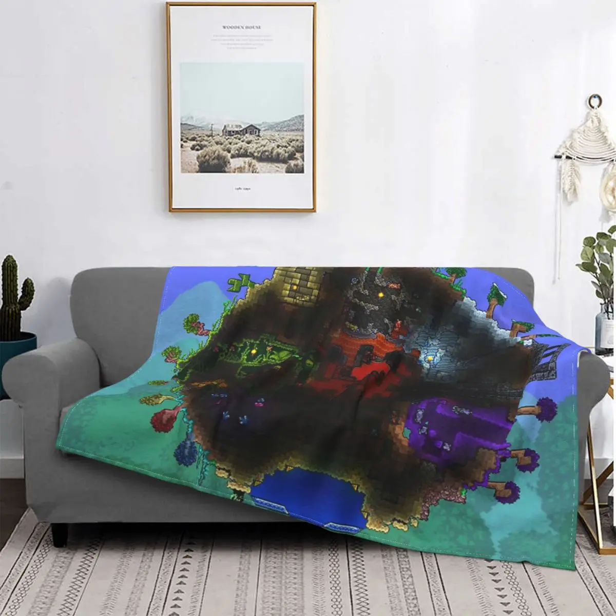 Terraria Indie Game 2 Blanket Bedspread Bed Plaid Comforter Sofa