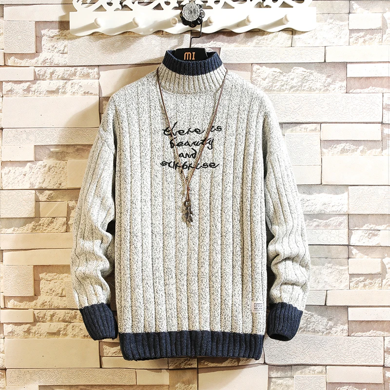 

Classic Men's Crew-Neck Striped Sweatshirt, M-5XL Large-Size Long-Sleeved Sweatshirt, Fall, Spring And Winter 2020