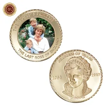 WR UK фестиваль сувенирная монета для дома декоративная Принцесса Диана 24 к золотые монеты металлические поделки Коллекционная Подарочная монета достойная коллекция