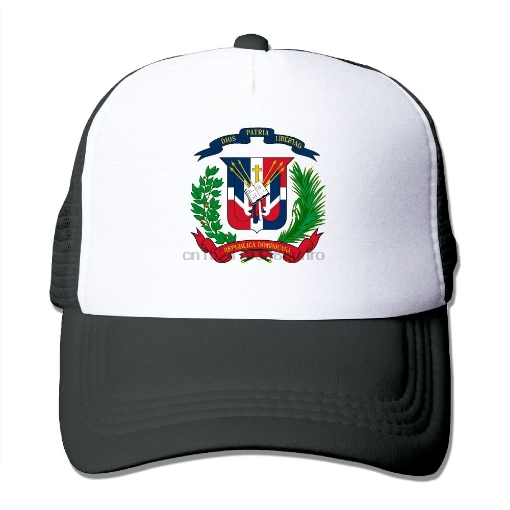 Dominican Republic Flag Classic Men Adjustable Peaked Cotton Baseball Cap Black