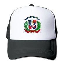 Dominican Republic Flag Classic Men Adjustable Peaked Cotton Baseball Cap Black