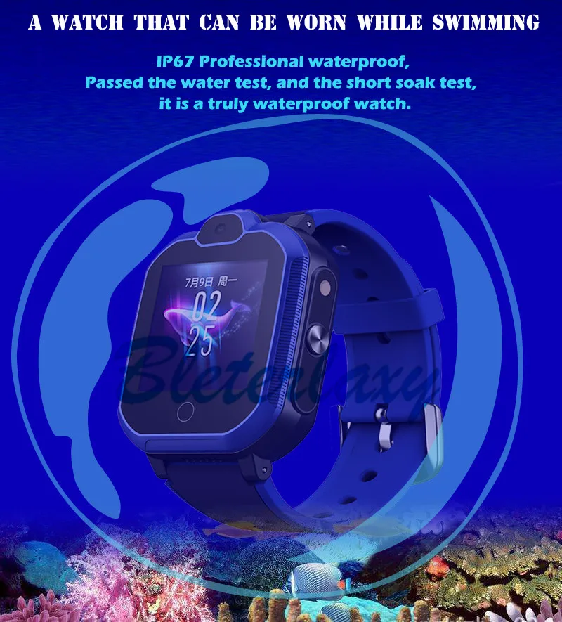 Смарт 4G ребенок студент IP67 водонепроницаемый Удаленная камера gps Wi-Fi Smartwatch SOS видео вызов монитор трекер местоположение телефон часы