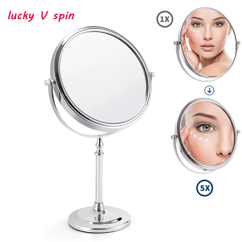 8 Inch 5X 7X 10X Magnification Makeup Mirror 360 Rotating Professional