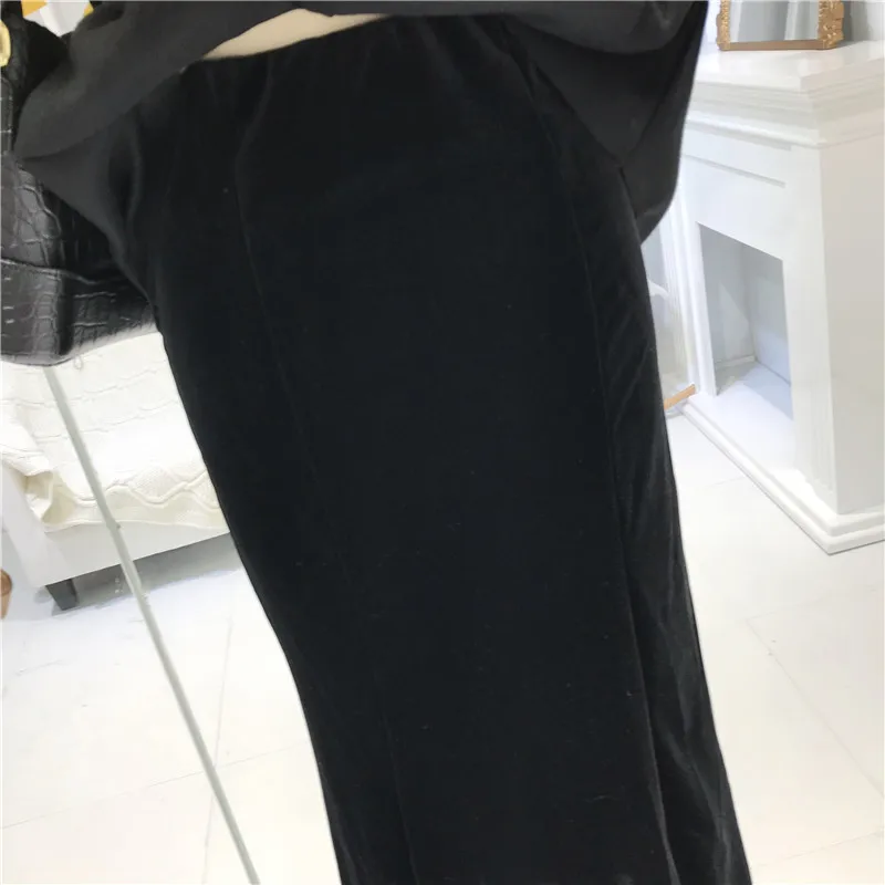 Бархатная винтажная длинная юбка женские юбки Mujer Moda Осень Зима Высокая талия юбка элегантные вечерние платья для женщин сексуальные