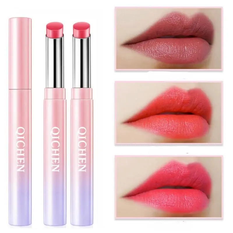 

Matte Velvet Lipstick Glitter Waterproof Moisturizing Pigment Lip Balm Sexy Red Lipgloss Makeup Winter Hot Color For Gift TSLM1