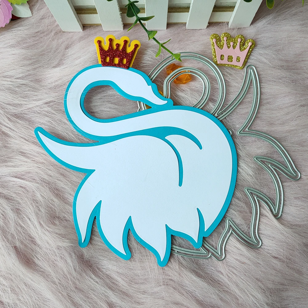 New Crown Swan Metal Cutting Muore Decorativo Scrapbooking Steel Craft Die Cut Goffratura Carte Di Carta Stencil