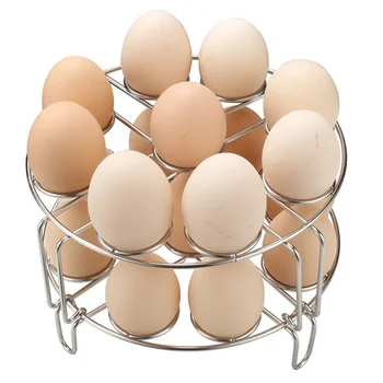 

Stainless Steel Steamed Egg Rack 9 Hole Double Layer Multi-Function Steamer Egg Shelf Rice Cooker Steamed Dish Kitchen Useful