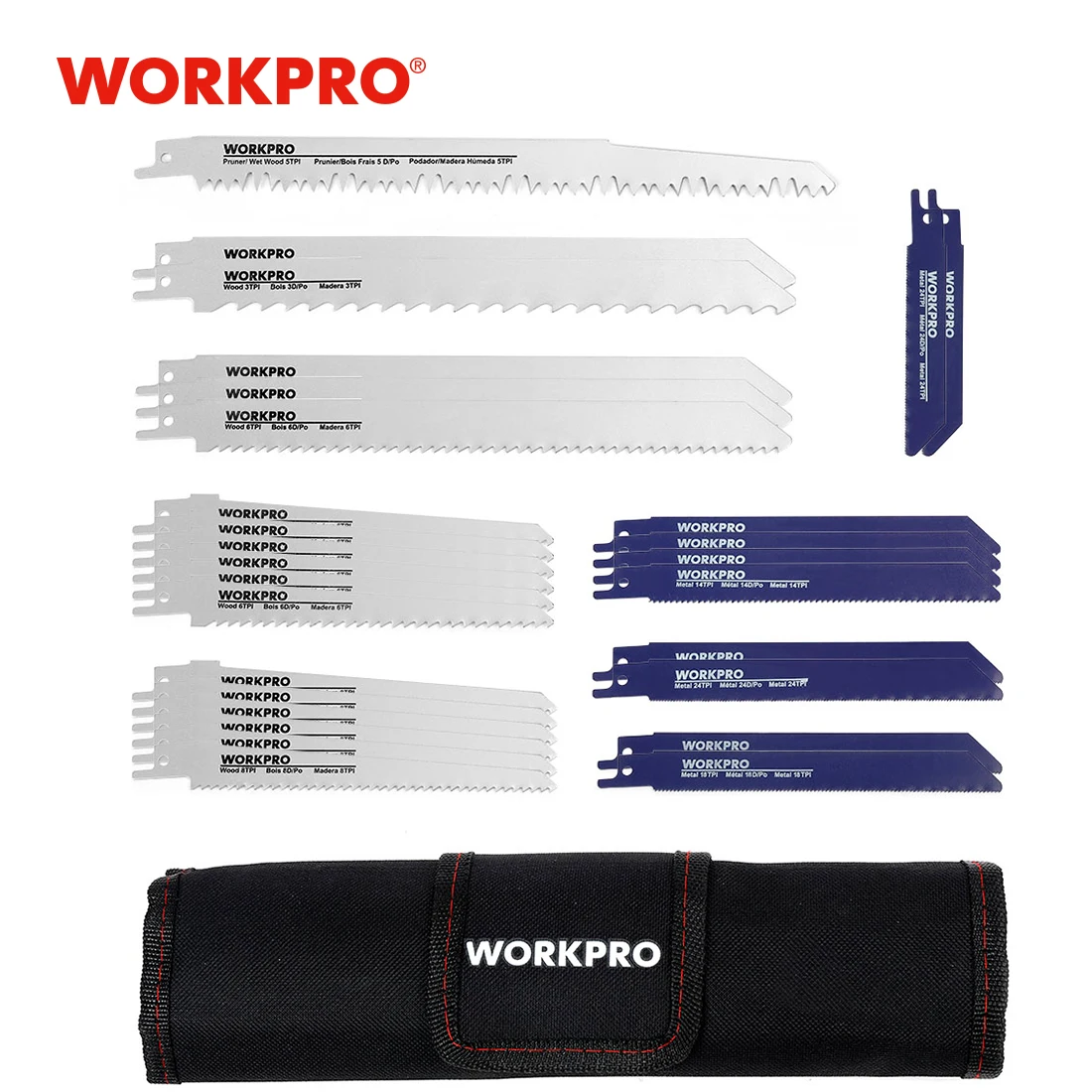 WORKPRO-hojas de sierra para corte de Metal y madera, hoja de sierra recíproca, conjunto de accesorios de herramientas eléctricas, 32 piezas
