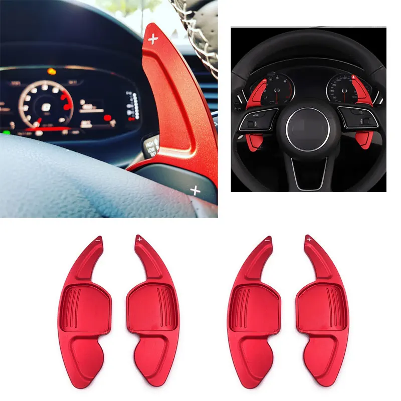 For AUDI A3 S3 A4 S4 B8 A5 S5 A6 S6 A8 R8 Q5 Q7 TT DSG Aluminum Steering Wheel Shift Paddles Car Extension Shifters | Автомобили и