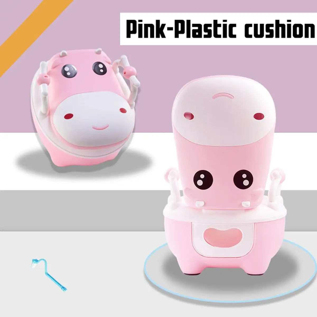 pink Plastic Портативный Детский горшок, милый горшок для унитаза, для детей, 3 типа, подушка, горшок для обучения, Детский горшок, детский унитаз, горшок для унитаза - Цвет: pink Plastic