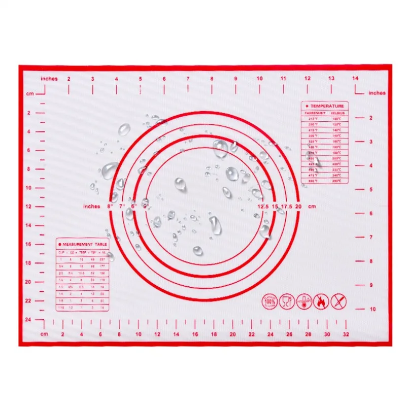 Антипригарное Силиконовое выпечка пирожных макарон коврик на противень со шкалой прокатки тесто коврик для замеса теста антипригарный кондитерский лист духовка