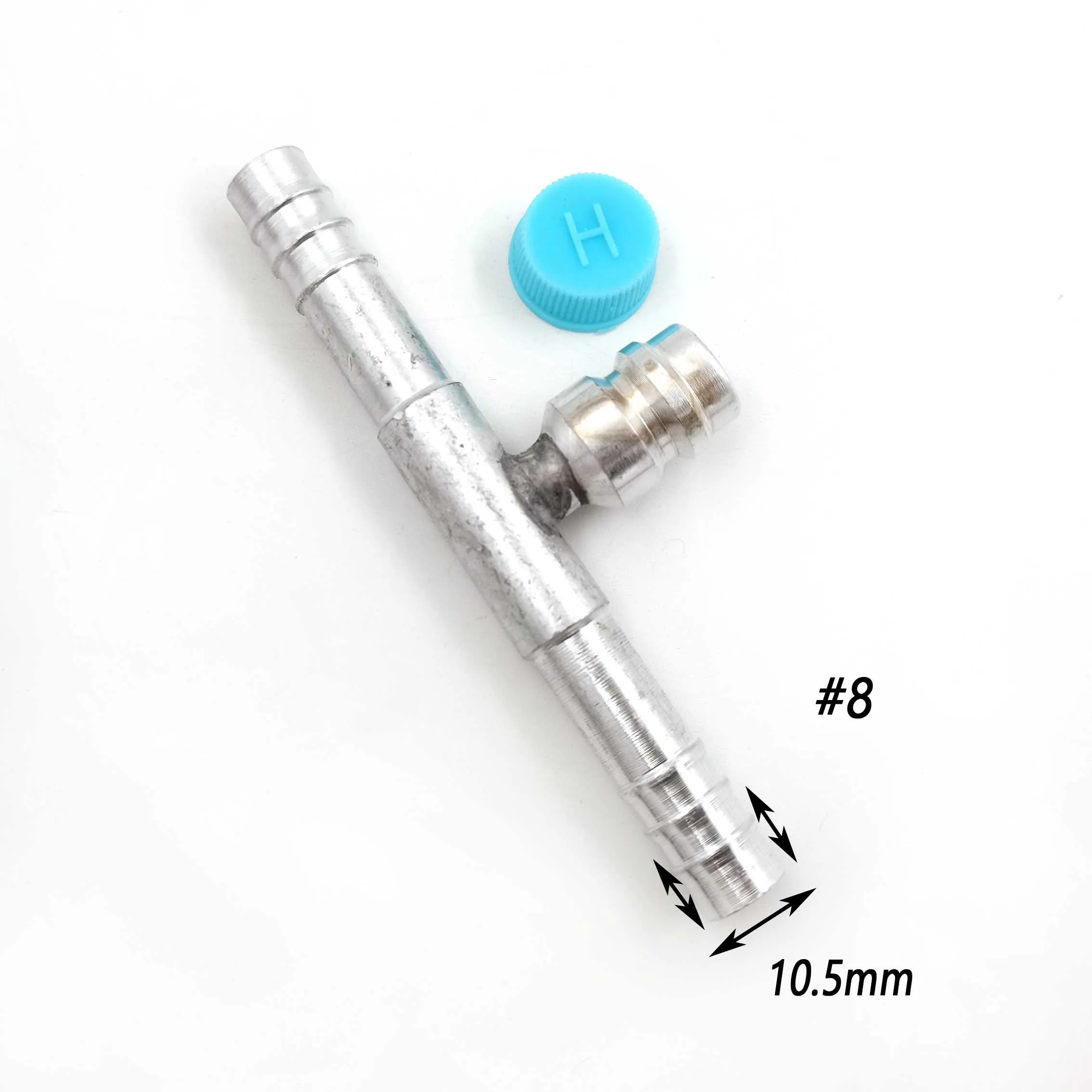 Automotive Air Conditioning Hose Clamp Straight Connector With R134a Refrigerant Valv AC Pipe Aluminum Connector Fitting 15pcs