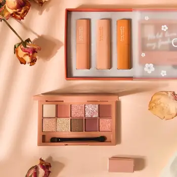 

Dazzle Color Student Lipstick Eye Shadow Set Combination Starry Shining Shimmer Glitter Eye Makeup Waterproof Long lasting