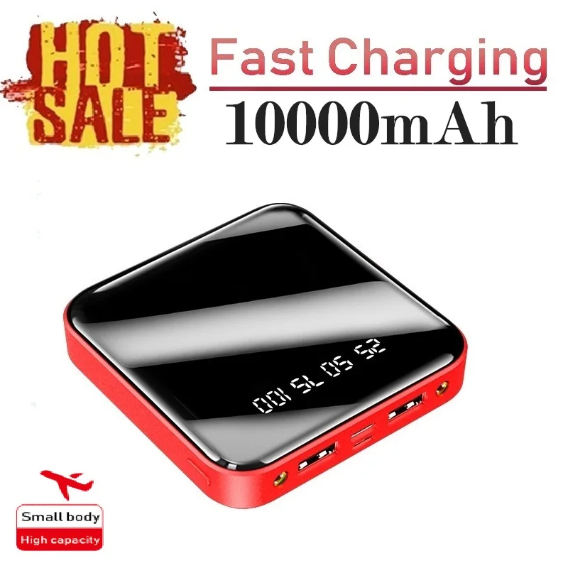 Двойной USB mi ni power Bank 10000 мАч портативный Быстрый зарядный внешний аккумулятор