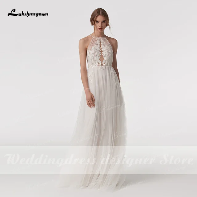 vintage halter wedding dress